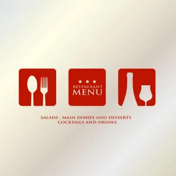 Menu design presentation in metallic background Stock Illustration