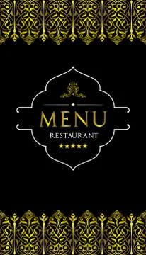 Menu design for restaurant. Stock Illustration