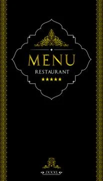 Menu design for restaurant. Stock Illustration