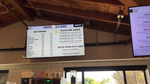 Menu Display at Lucis At The Orchard Phoenix Arizona Biltmore Video stock 297213967