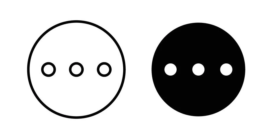 Menu dots icon Illustration set. Vector Eps10 for apps Stock Illustration