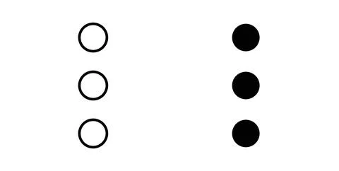 Menu dots icon symbol. Vector illustration pack in black color. Stock Illustration
