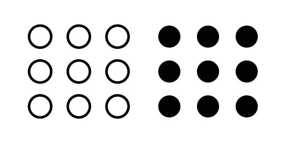 Menu dots icon vector editable eps10 Stock Illustration