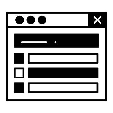 Menu Dualtone Icon Illustration