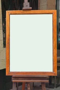 Menu easel frame Stock Photos
