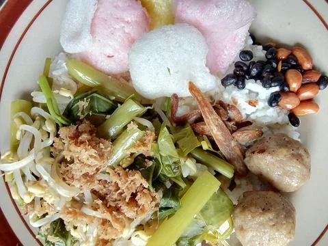 Menu eats white rice in plate Фото