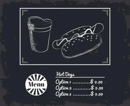 Menu fast food Stock Illustration