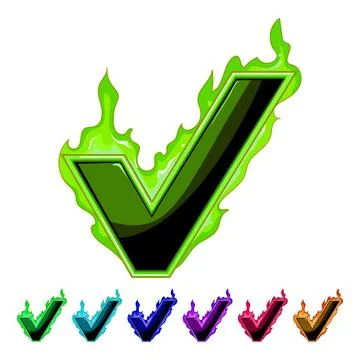 Menu fire game button cartoon vector graphic イラスト素材