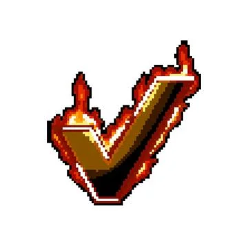 Menu fire game button pixel art vector illustration Illustrazione stock