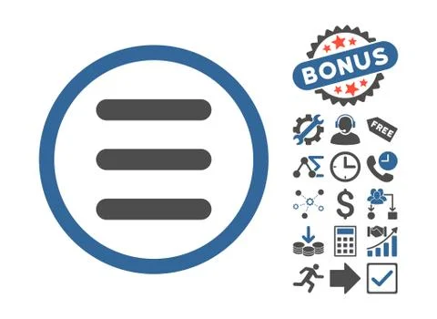 Menu Flat Vector Icon With Bonus イラスト素材