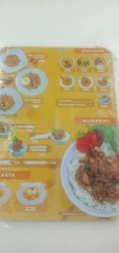 A Menu Of Food Stock Photos