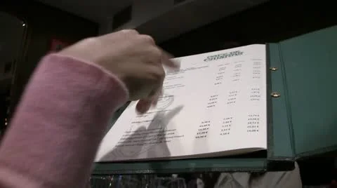 Menu Stock Footage 12359857