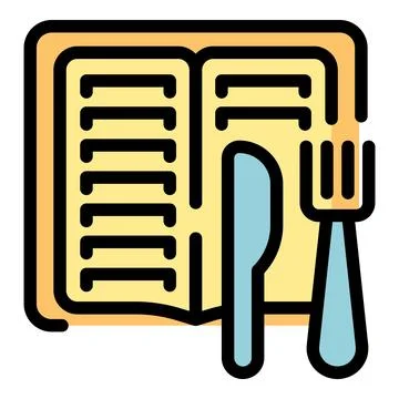 Menu with fork and knife representing restaurant dining experience Stock Illustration