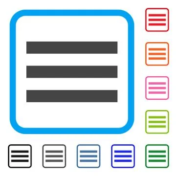 Menu Framed Icon 스톡 일러스트