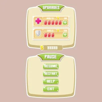 Menu Games UI Stock Illustration