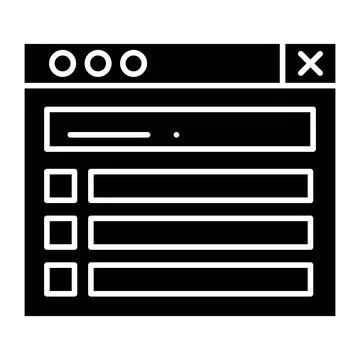Menu Glyph Icon Illustration