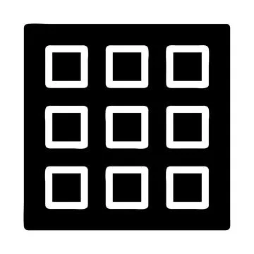 Menu grid icon. Concept of navigation, interface, and organization. Stock Illustration