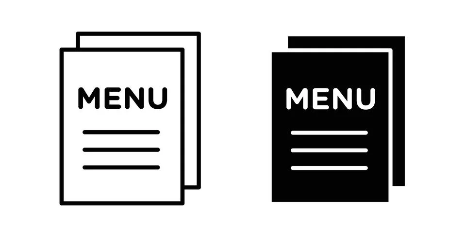 Menu icon bundle for website design projects Illustrazione stock