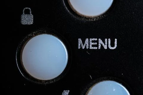 The menu icon button is close on the flash for camera device. Old and dirty Stock Photos