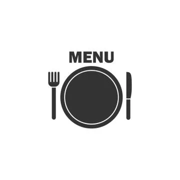 Menu icon flat Stock Illustration