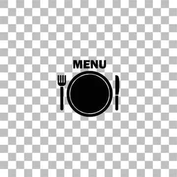 Menu icon flat Stock Illustration