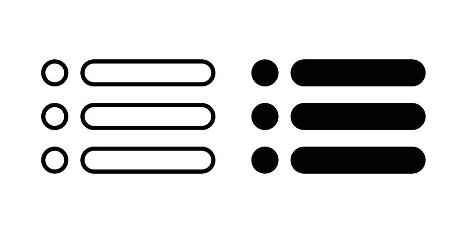 Menu icon graphic element. web icon set Stock Illustration