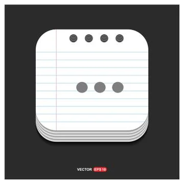 Menu icon  Gray icon on Notepad Style template Vector EPS 10 Free Icon Illustrazione stock