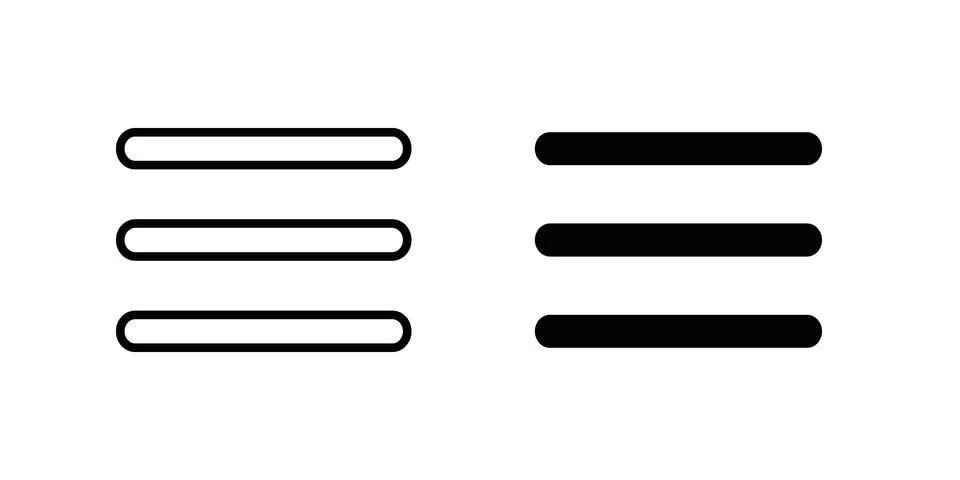 Menu icon Illustration set. Vector Eps10 for apps Illustrazione stock
