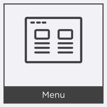 Menu icon isolated on white background Free Stock Illustration