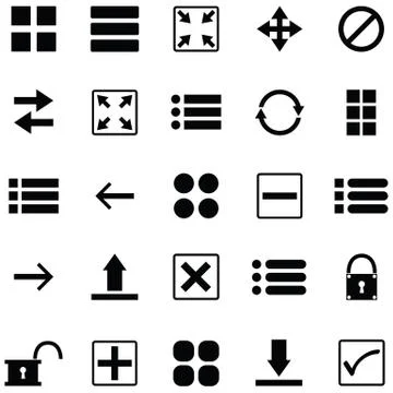 Menu icon set Stock Illustration