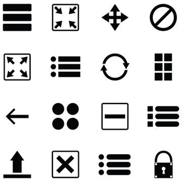 Menu icon set Stock Illustration