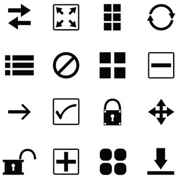 Menu icon set Stock Illustration