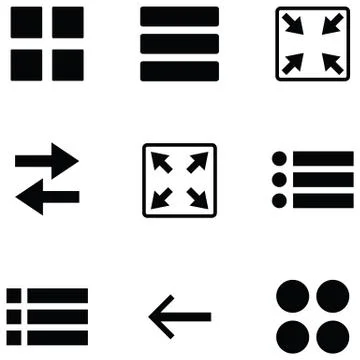 Menu icon set Stock Illustration