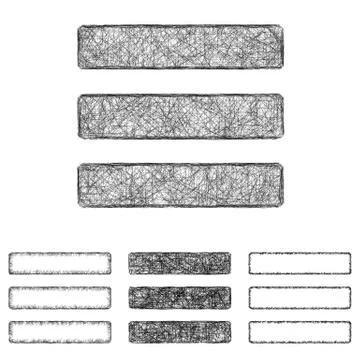 Menu icon set - sketch line art イラスト素材