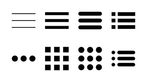 Menu Icon set. web menu icon. hamburger menu symbol Stock Illustration
