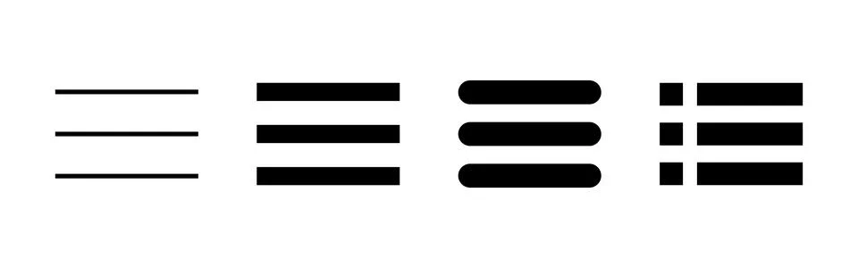 Menu Icon set. web menu icon. hamburger menu symbol Illustrazione stock