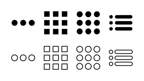 Menu Icon set. web menu icon. hamburger menu symbol Illustrazione stock