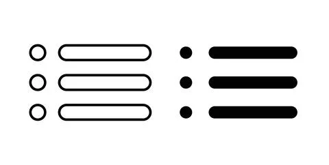 Menu icon. Style is flat and line symbol 스톡 일러스트