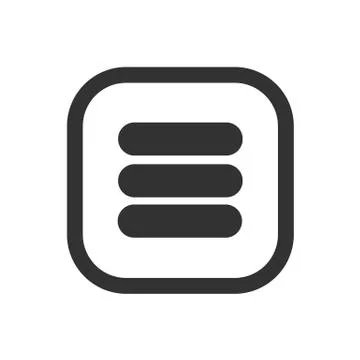Menu icon for user interface Stock Illustration