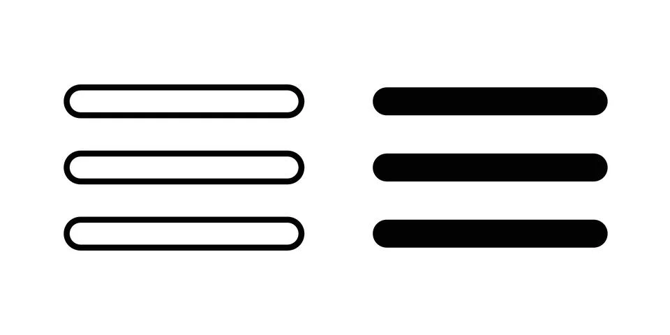 Menu icon vector editable eps10 스톡 일러스트