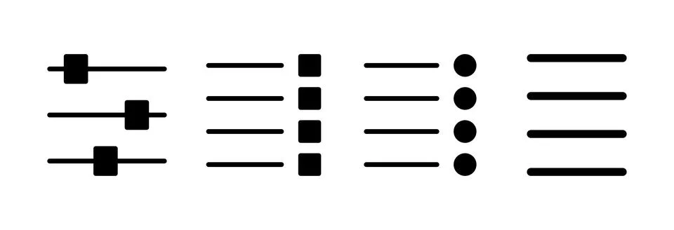 Menu Icon vector illustration. web menu sign and symbol. hamburger menu symbo Stock Illustration