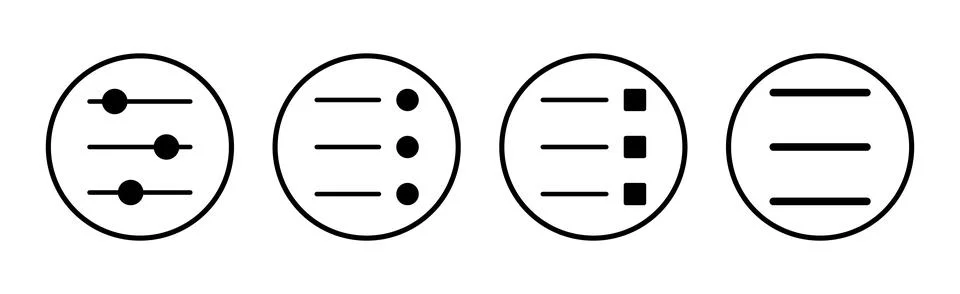 Menu Icon vector illustration. web menu sign and symbol. hamburger menu symbo Illustrazione stock
