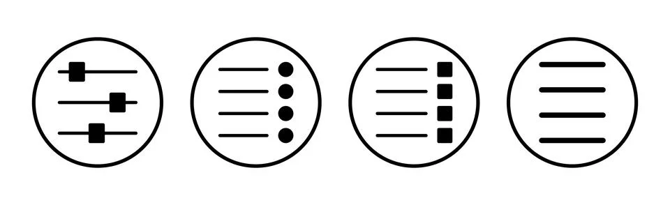 Menu Icon vector illustration. web menu sign and symbol. hamburger menu symbo Stock Illustration
