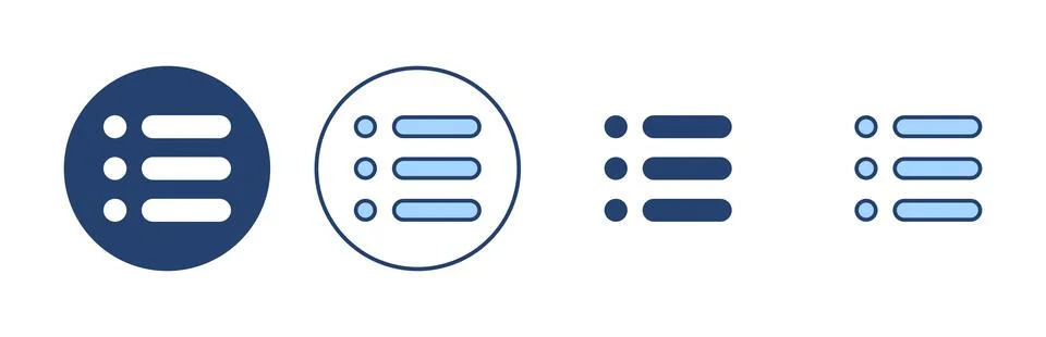 Menu icon vector. web menu sign and symbol. hamburger menu symbol Stock Illustration