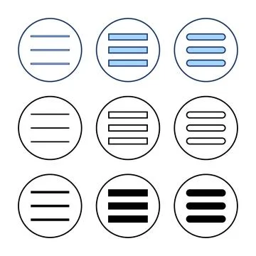 Menu icon vector. web menu sign and symbol. hamburger menu symbol Stock Illustration