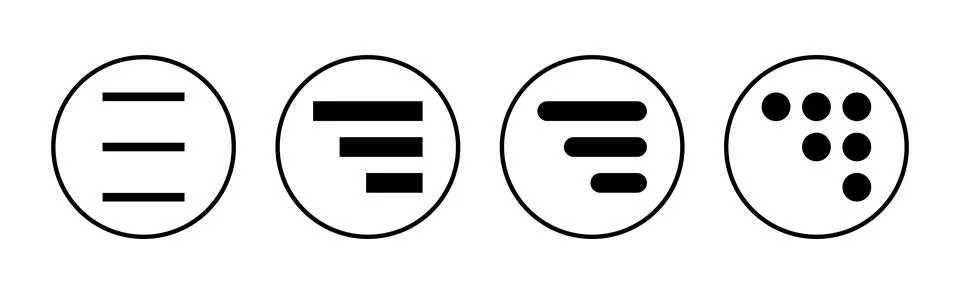 Menu icon vector. web menu sign and symbol. hamburger menu symbol Stock Illustration