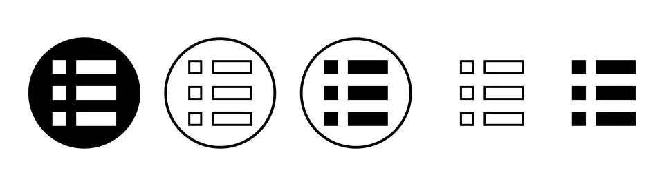 Menu icon vector. web menu sign and symbol. hamburger menu symbol Stock Illustration