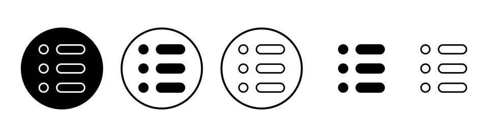 Menu icon vector. web menu sign and symbol. hamburger menu symbol Stock Illustration