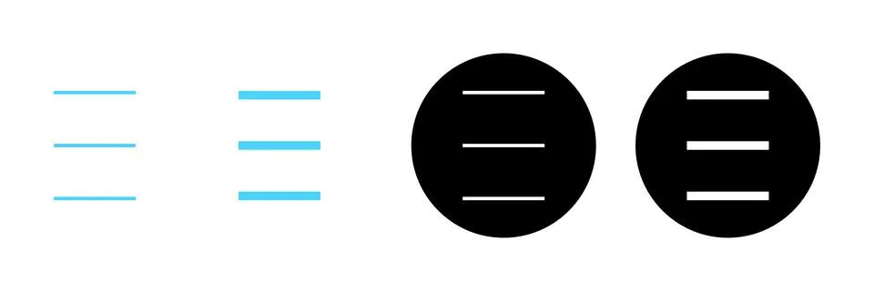 Menu icon vector. web menu sign and symbol. hamburger menu symbol Stock Illustration