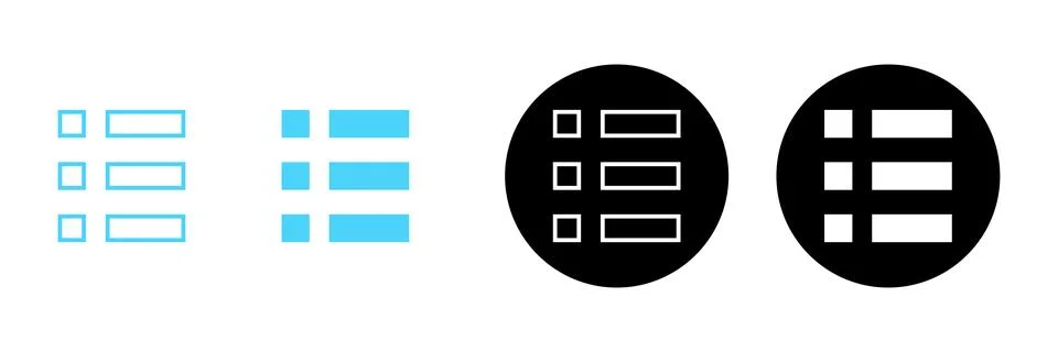 Menu icon vector. web menu sign and symbol. hamburger menu symbol Stock Illustration